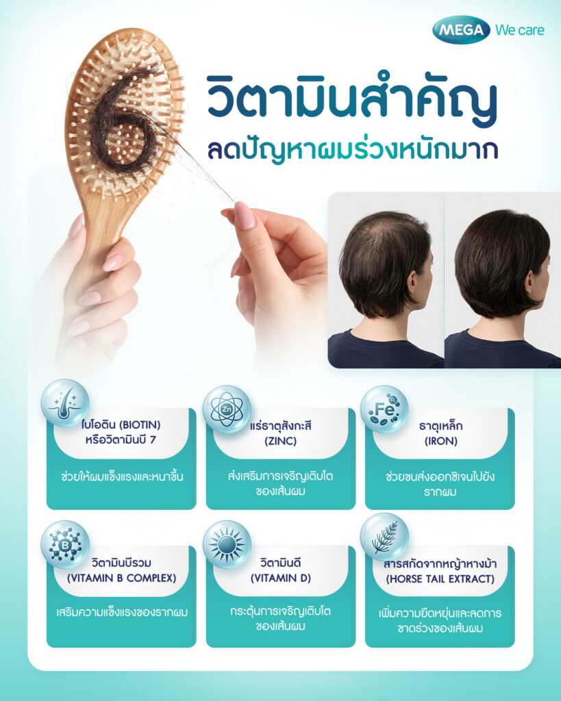 ผมร่วงเยอะมากควรกินวิตามินอะไรดี