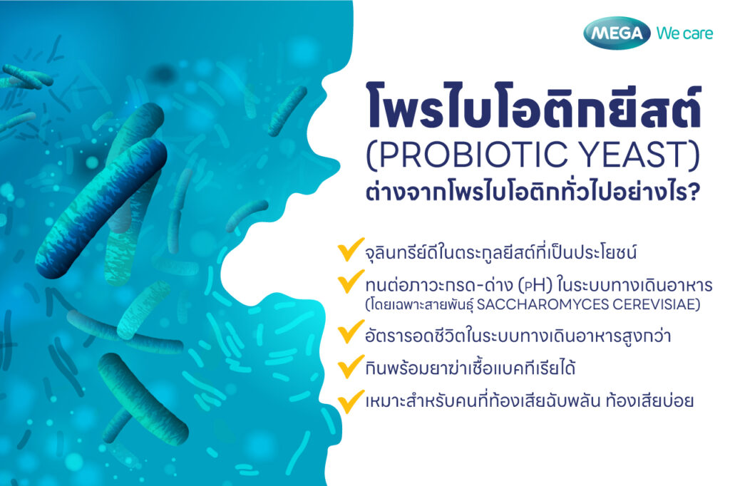 โพรไบโอติก ยีสต์ แก้ท้องเสียบ่อย