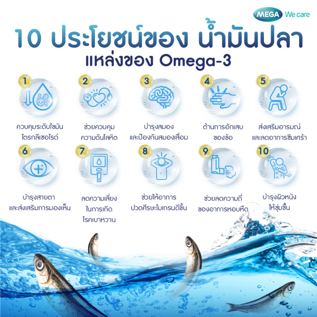 รวมประโยชน์ของ น้ำมันปลา